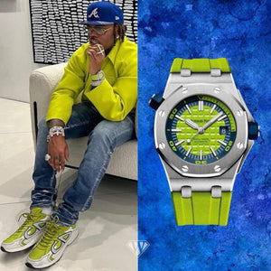 Audemars Piguet Royal Oak Offshore Diver Watch Green Dial 42mm Automatic Mens Watch
