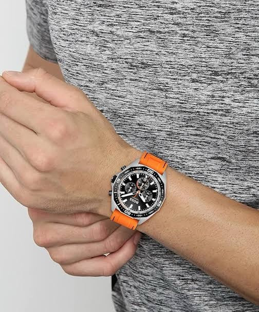 HUGO BOSS 1513970 Orange Silicon Men’s Watch