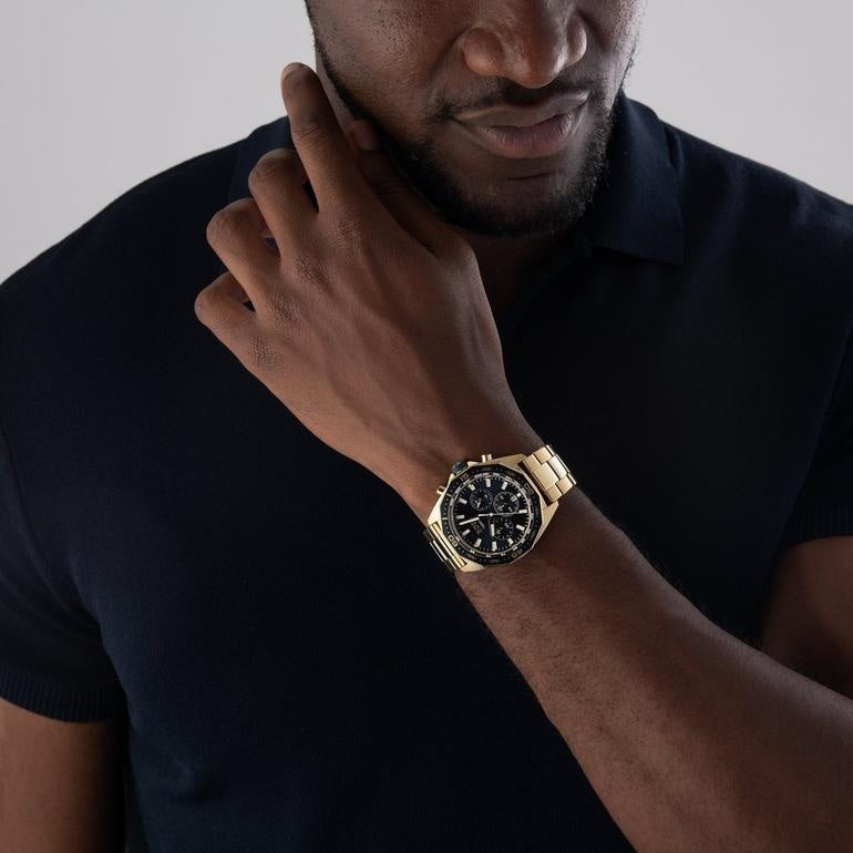 Hugo Boss 1513973 Gold Blue Dial Chronograph Men’s Watch