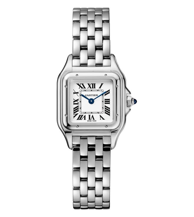 Cartier Panthere De Cartier Silver White Dial Premium Women’s Watch — zoomed view