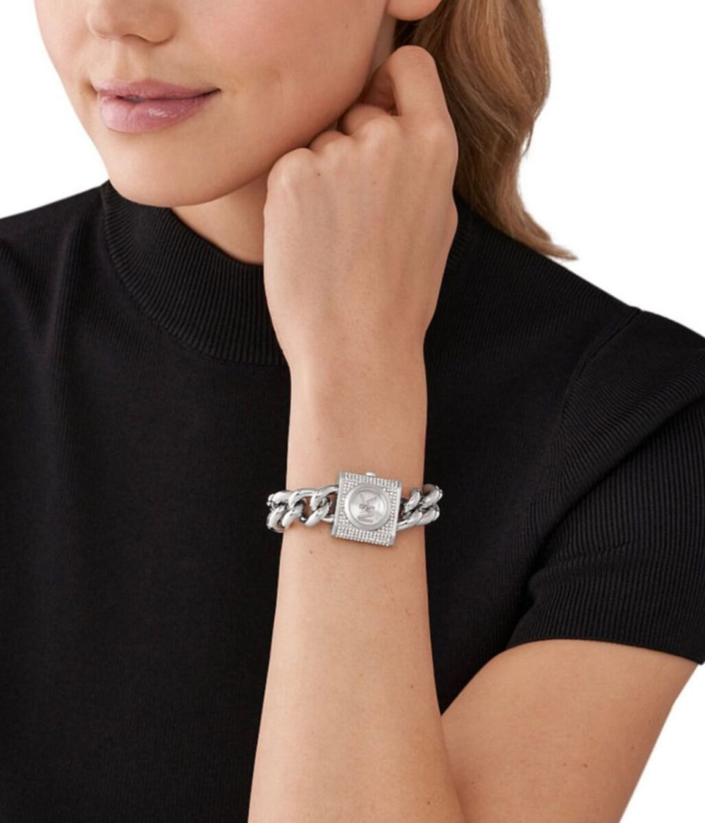 Michael Kors Lennox crystals silver