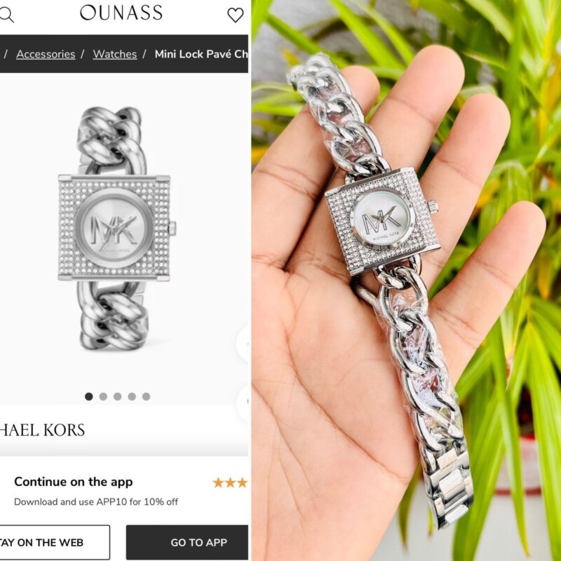 Michael Kors Lennox crystals silver