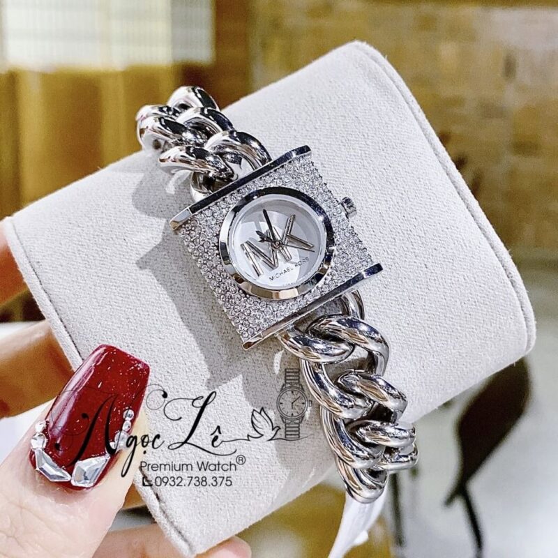 Michael Kors Lennox crystals silver — zoomed view