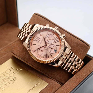 Women's Michael Kors Lexington Chronograph Rose Gold Watch - MK5569