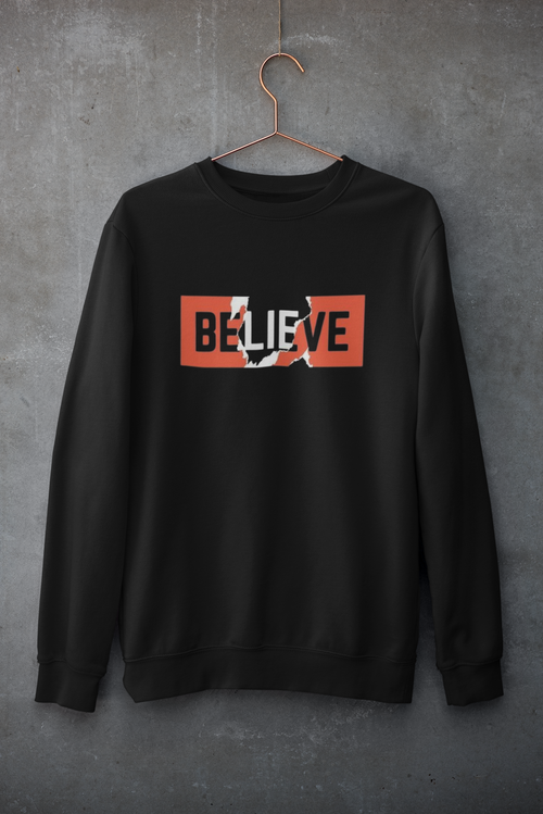BELIEVE UNISEX HOODED SWEATSHIRTS