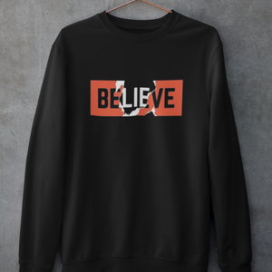 BELIEVE UNISEX HOODED SWEATSHIRTS