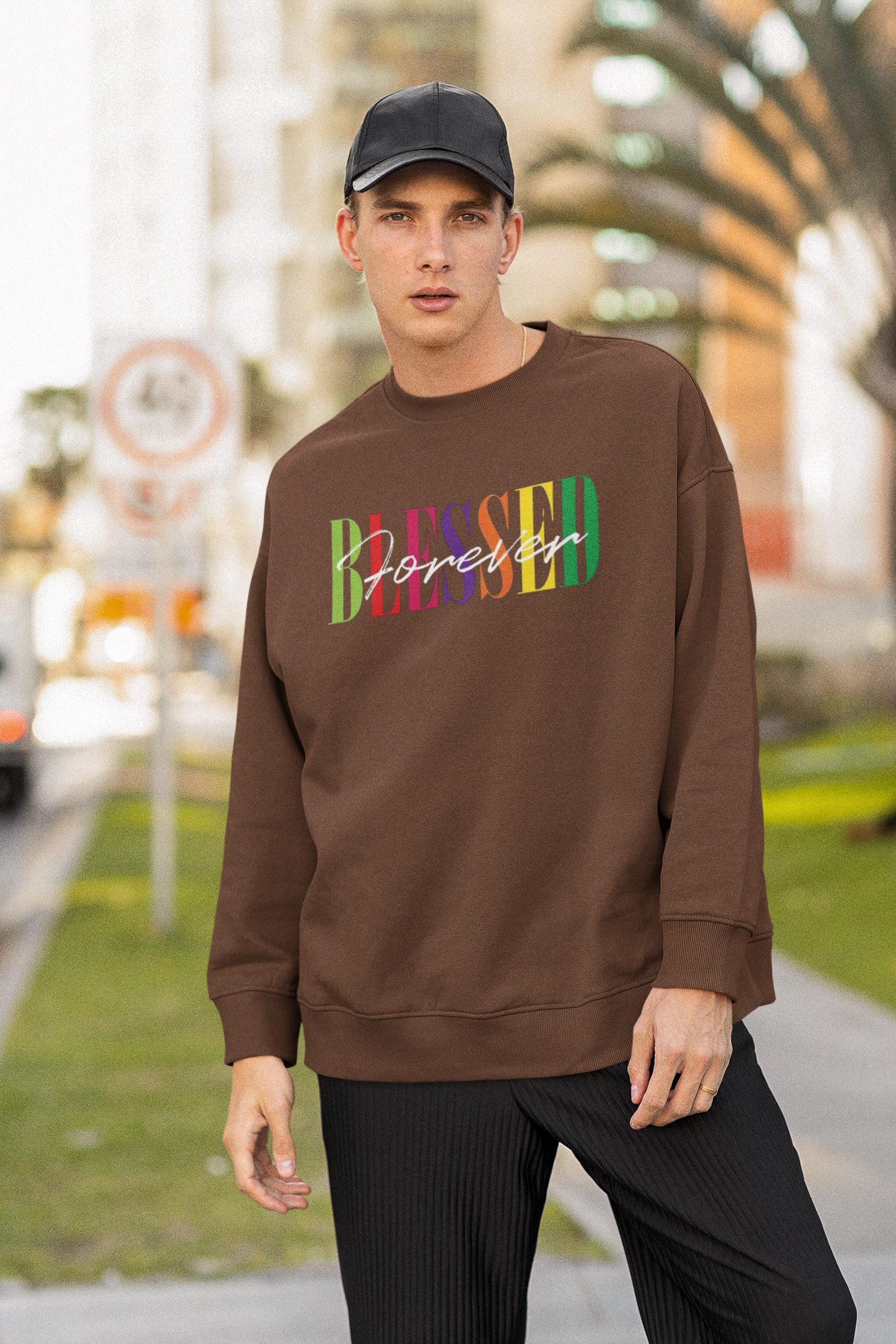 BLESSED UNISEX HOODED SWEATSHIRTS — zoomed view