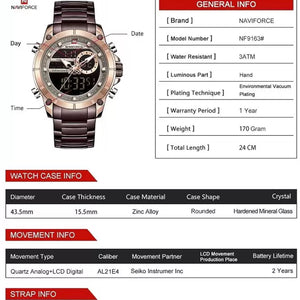 NaviForce (Orginal ) Analog-Digital Watch - For Men NF9163