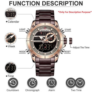 NaviForce (Orginal ) Analog-Digital Watch - For Men NF9163