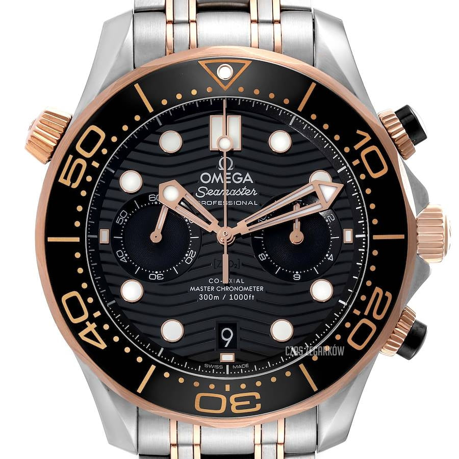 Omega 2 tone belt & Dial Black And Golden all Chrono Working