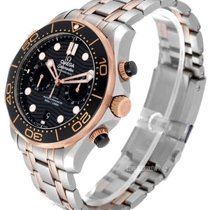 Omega 2 tone belt & Dial Black And Golden all Chrono Working