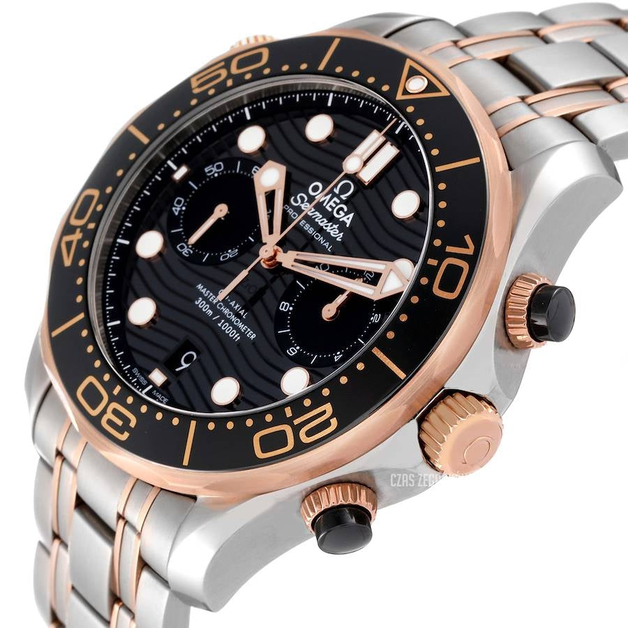 Omega 2 tone belt & Dial Black And Golden all Chrono Working