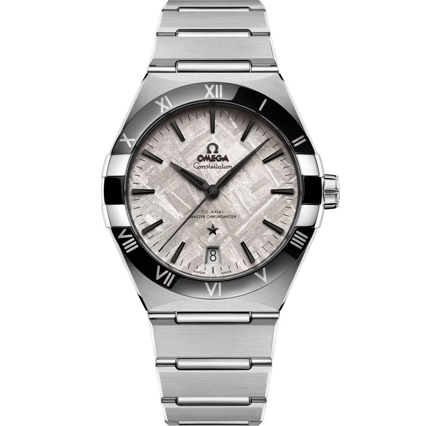 Omega Constellation Automatic Back Open Black — zoomed view