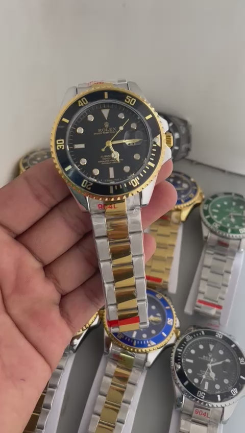 Rolex Submariner Black & Sliver Model Premium Quatz