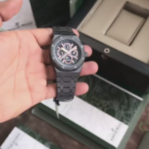 Audemars Piguet Perpetual Calendar Open Worked Full Black Automatic Mens Watch
