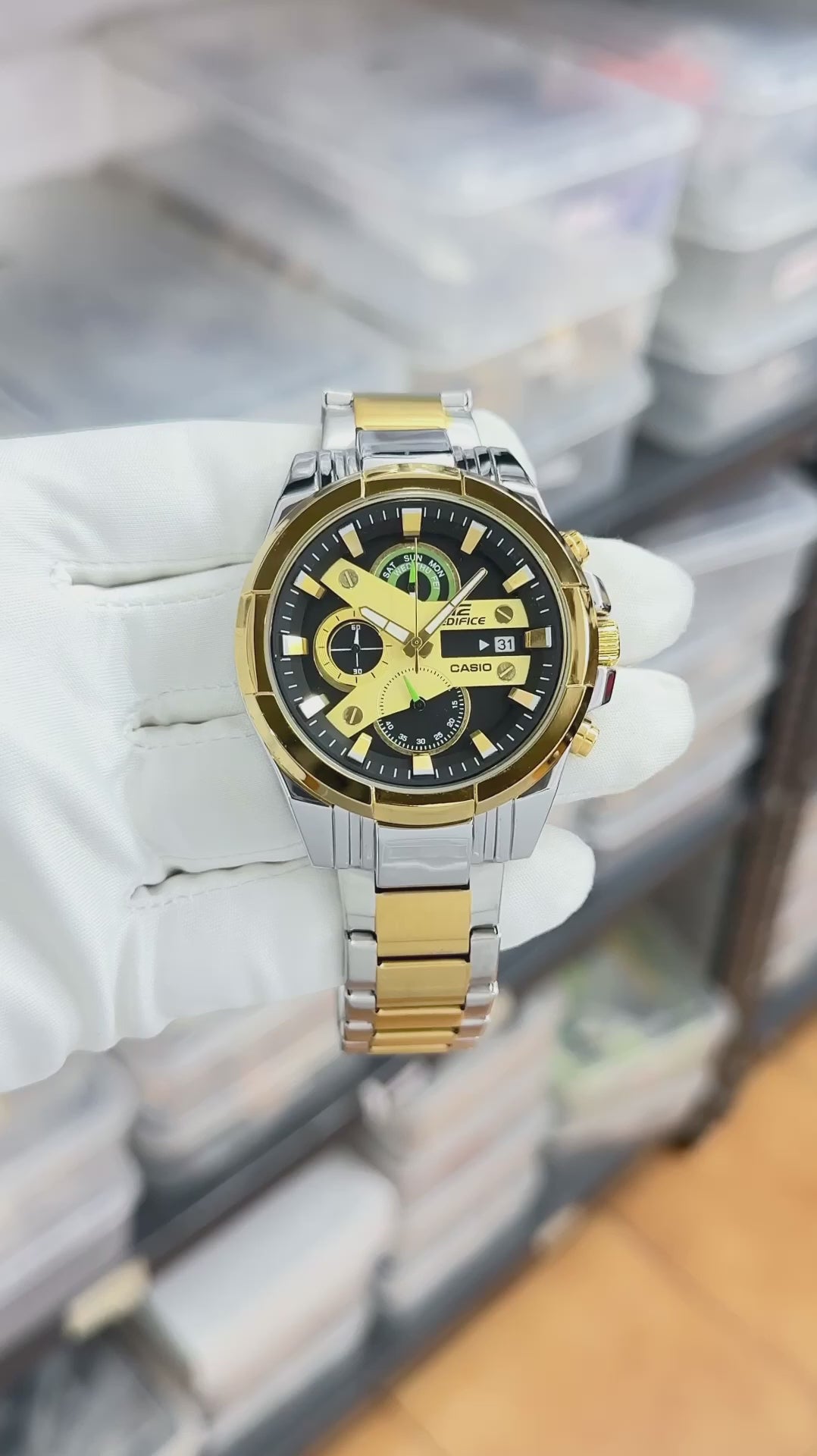 All New Casio Edifice EFR540, Premium Gold Silver Series Live Hands-On 💛