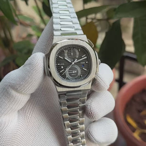Patek Philippe Nautilus Time Travel Silver and black