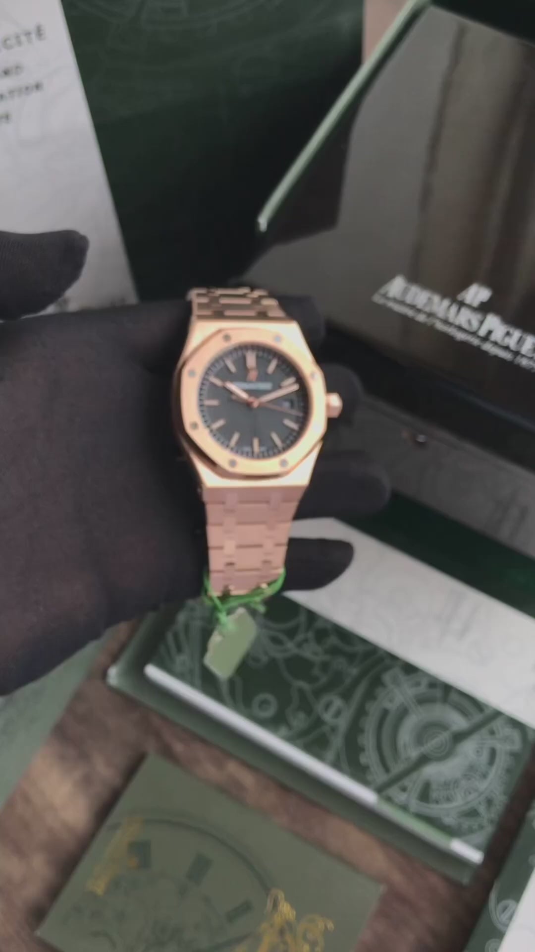 Audemars Piguet Royal Oak Double Balance Wheel Open worked Skeleton Dial Full Black Automatic Mens Watch