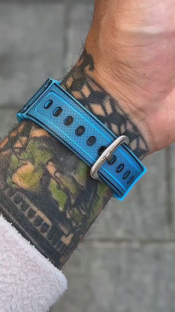 GShock-GA-2100MNG Blue (Analog Digital Watch)