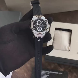 Maurice Lacroix Aikon Quartz Chronograph Full Black Authentic Mens Watch