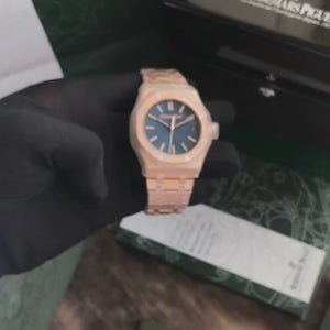 Audemars Piguet Royal Oak Offshore Rosegold Black Blue Metal Chain Swiss ETA 1:1 Automatic Movement Men’s Watch