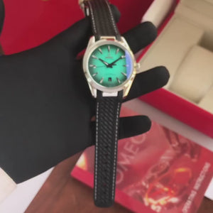 Omega Seamaster Aqua Terra Turquoise Dial Black Rubber Strap Automatic Mens Watch