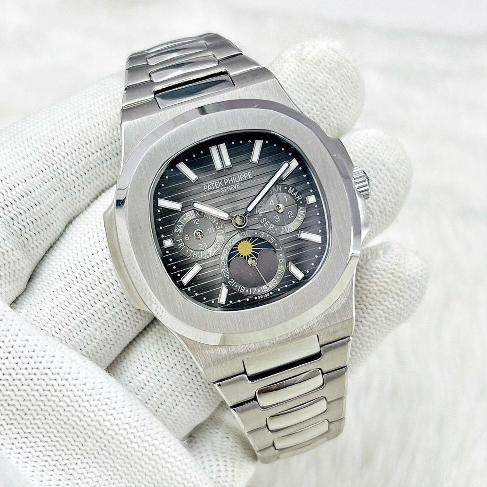 Patek Philippe Nautilus GMT DAY-MONTH Steel Swiss Automatic Watch