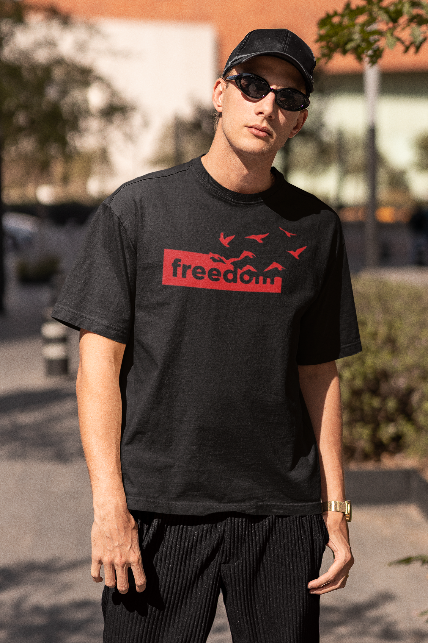 Freedom Oversized Tshirt — zoomed view