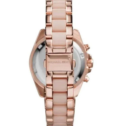 MICHAEL KORS WOMEN'S BRADSHAW ROSE GOLD-TONE WATCH MK6066