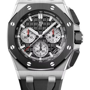 Audemars Piguet Royal Oak Double Balance Wheel Open worked Dial Full Black Automatic Mens Watch (Copy)