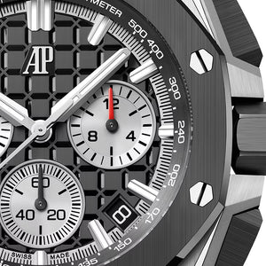Audemars Piguet Royal Oak Double Balance Wheel Open worked Dial Full Black Automatic Mens Watch (Copy)