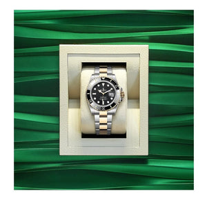 Rolex Submariner Gold & White Chain with Black Dial  Date Automatic