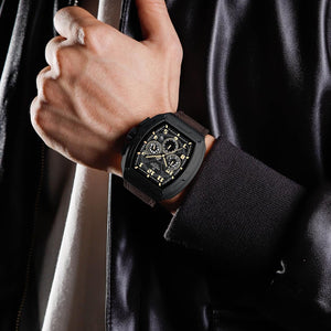 Naviforce Men Dial & Leather Straps Analogue Chronograph Watch NF8053_B Y DBN