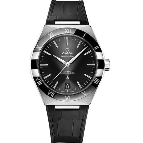 Luxury watch constellation co axial master chronometer 41 mm black — zoomed view