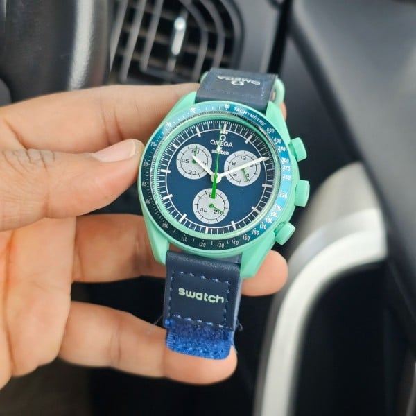 Omega Swatch Watch For Men — zoomed view