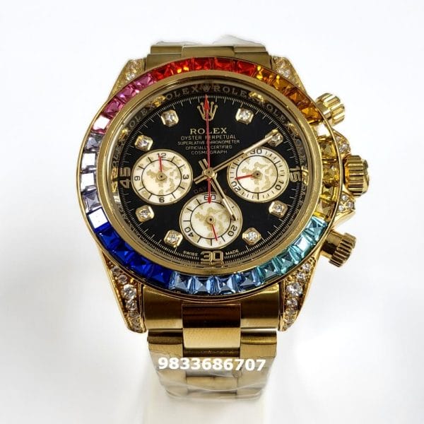 Rolex Daytona Rainbow High Quality Chronograph Watch - llavea