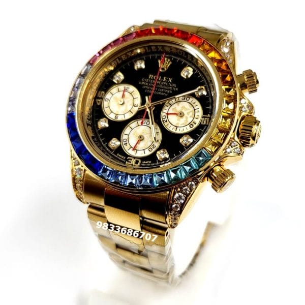 Rolex Daytona Rainbow High Quality Chronograph Watch - llavea