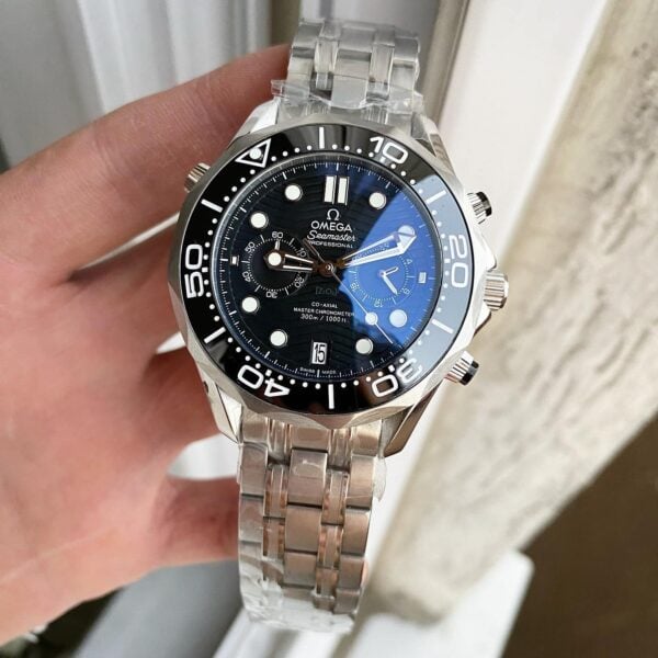 Omega Seamaster Diver 300M Chronograph Watch For Men — zoomed view