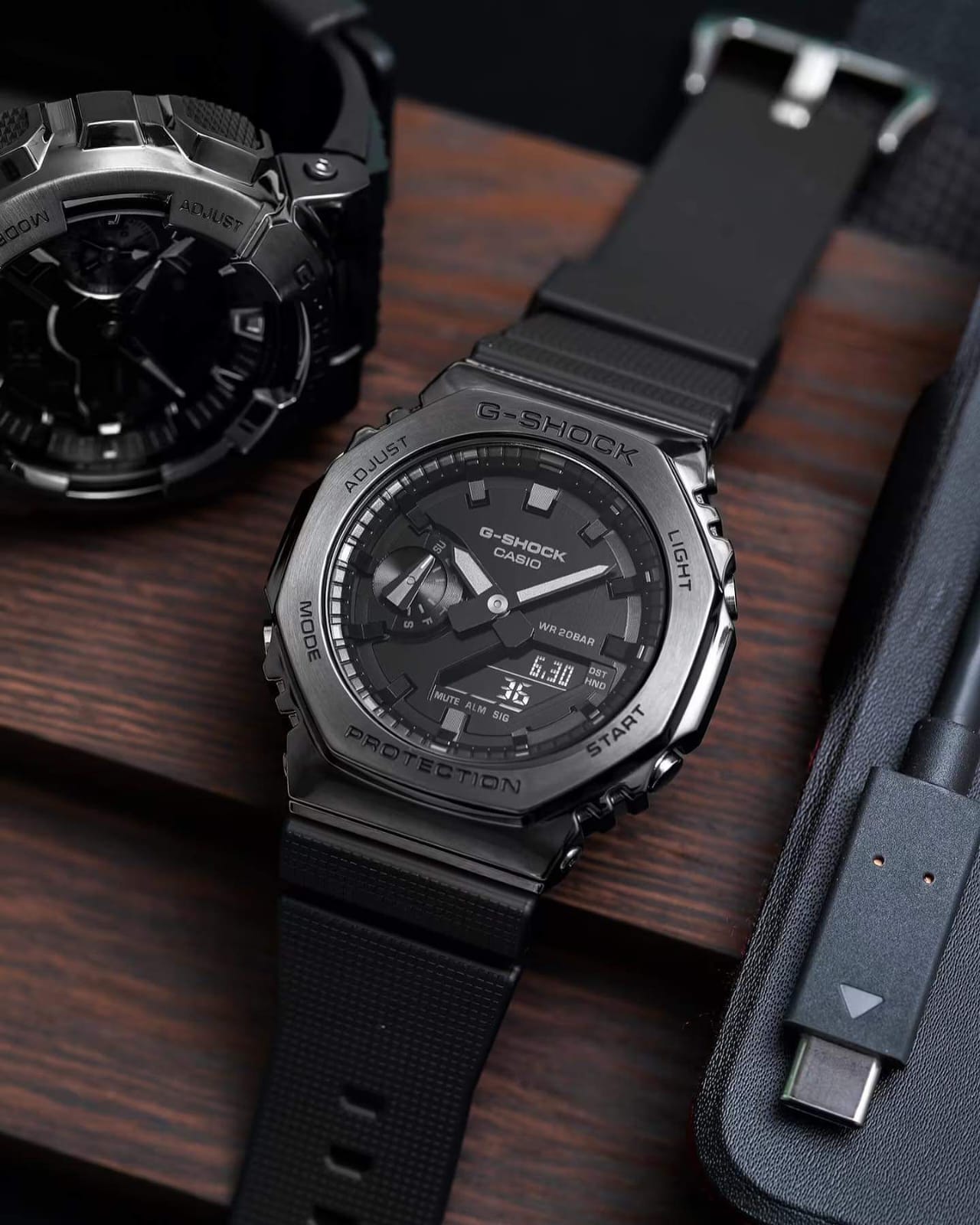 Most demanded G-Shock GM2100 with metal watch — zoomed view