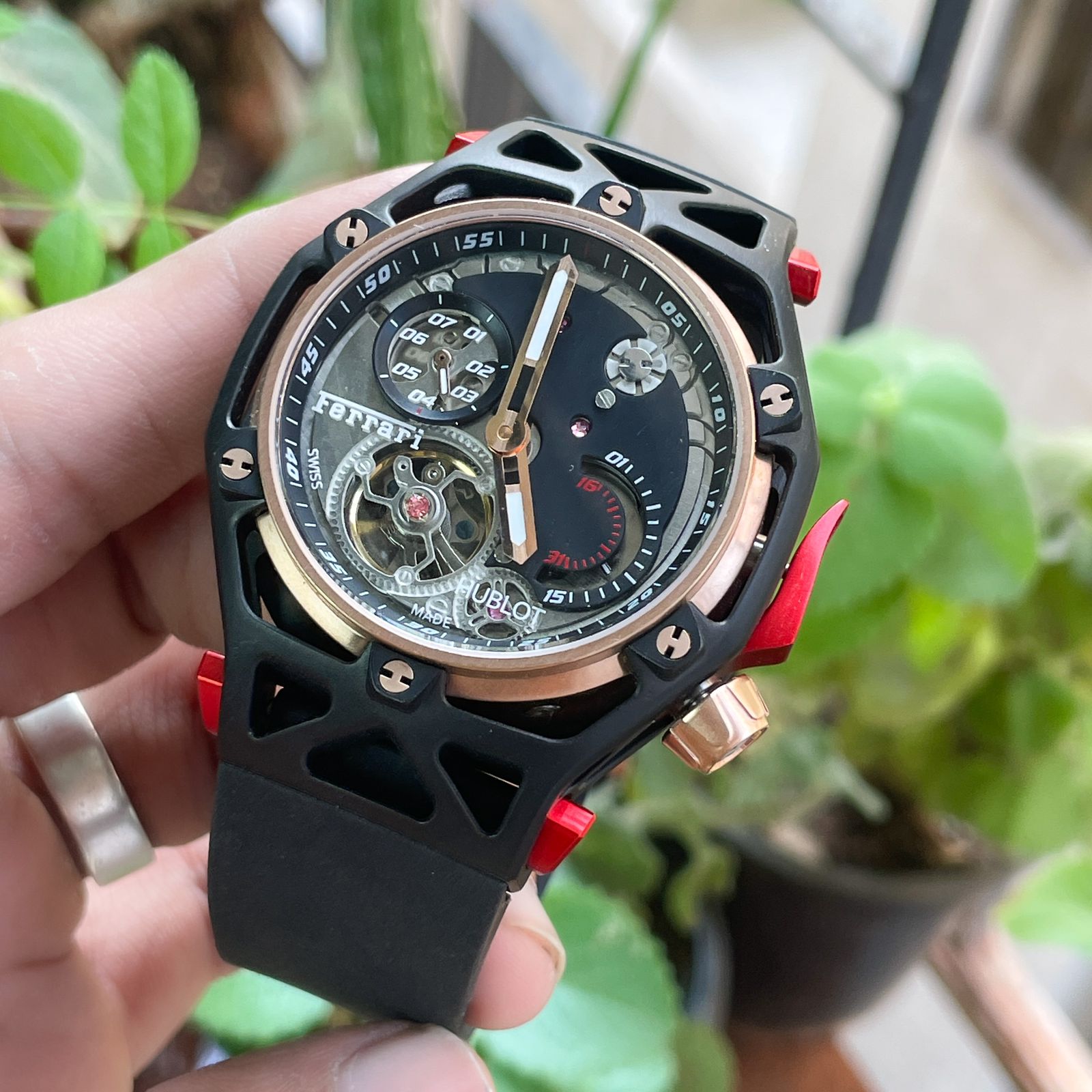 Hublot Ferrari Techframe 70th Tourbillon