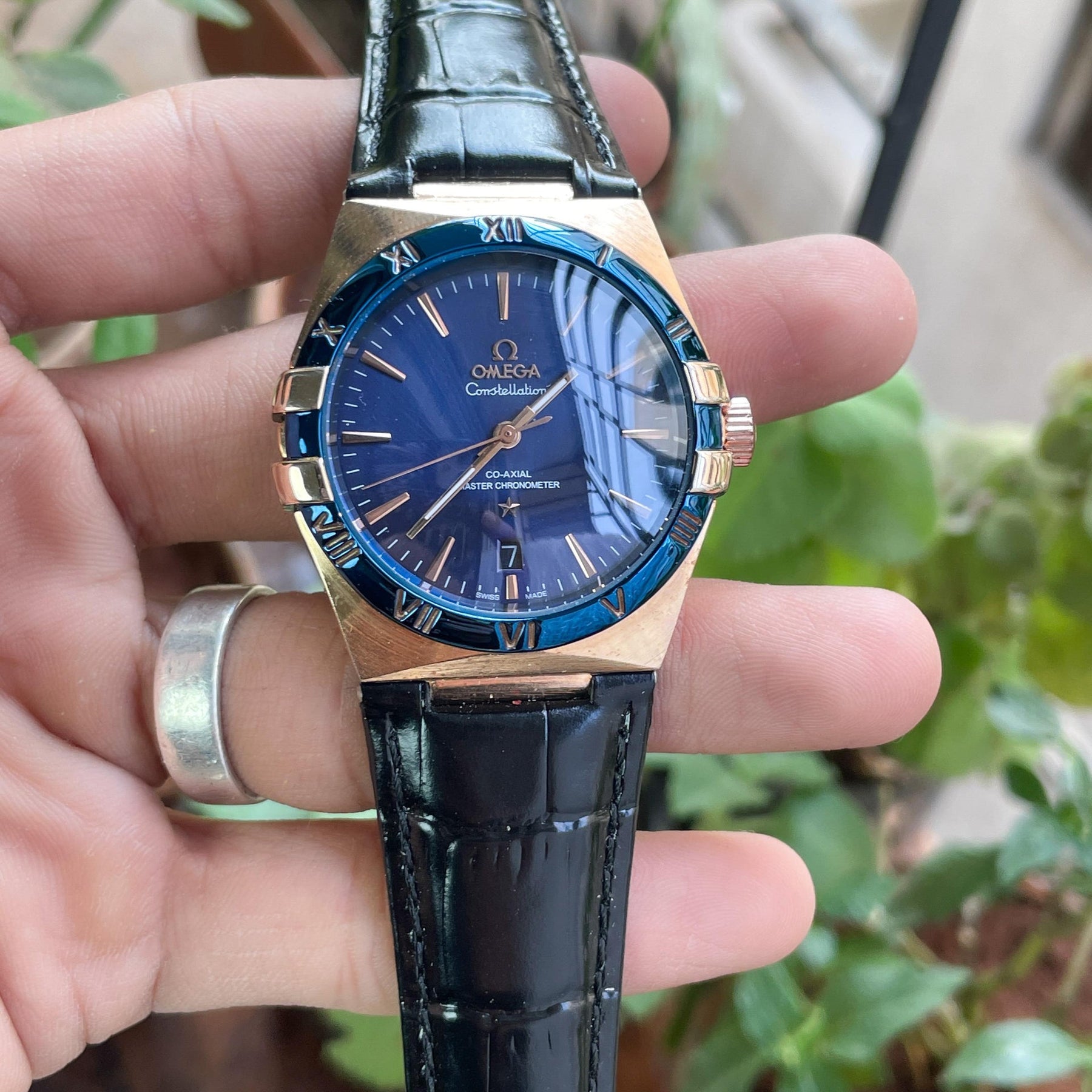 New Omega Constellation Co‑Axial Master Chronometer — zoomed view