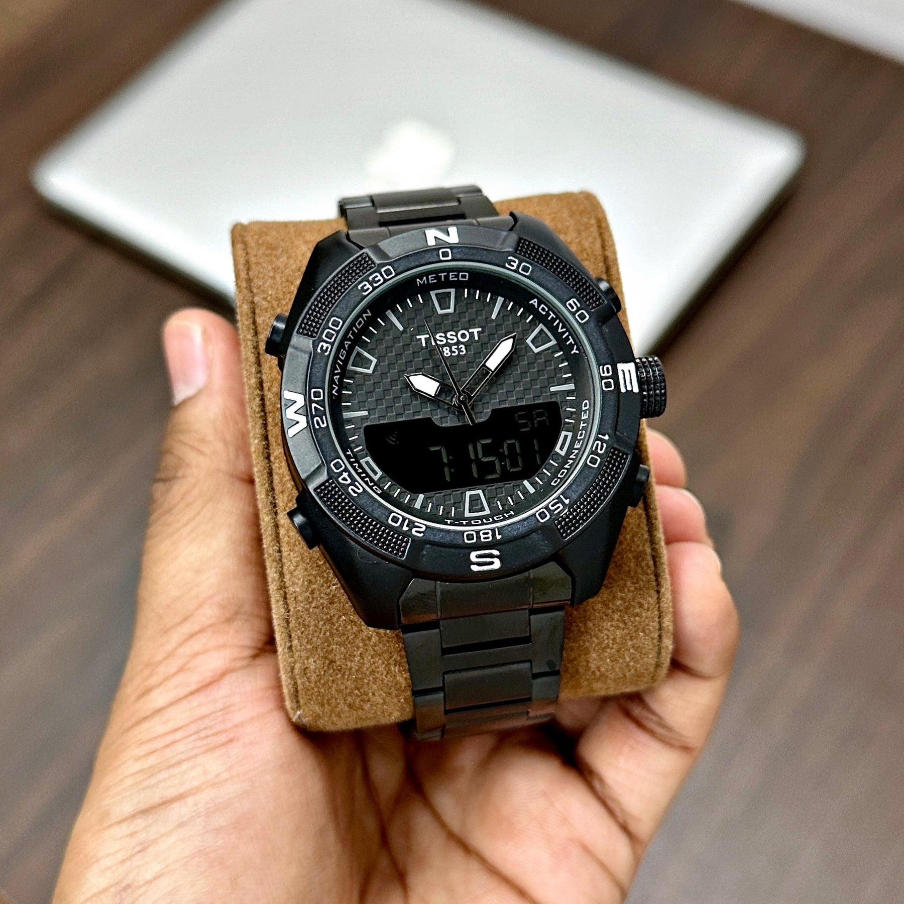 Tissot Unbeatable Digital-Analog Fusion — zoomed view