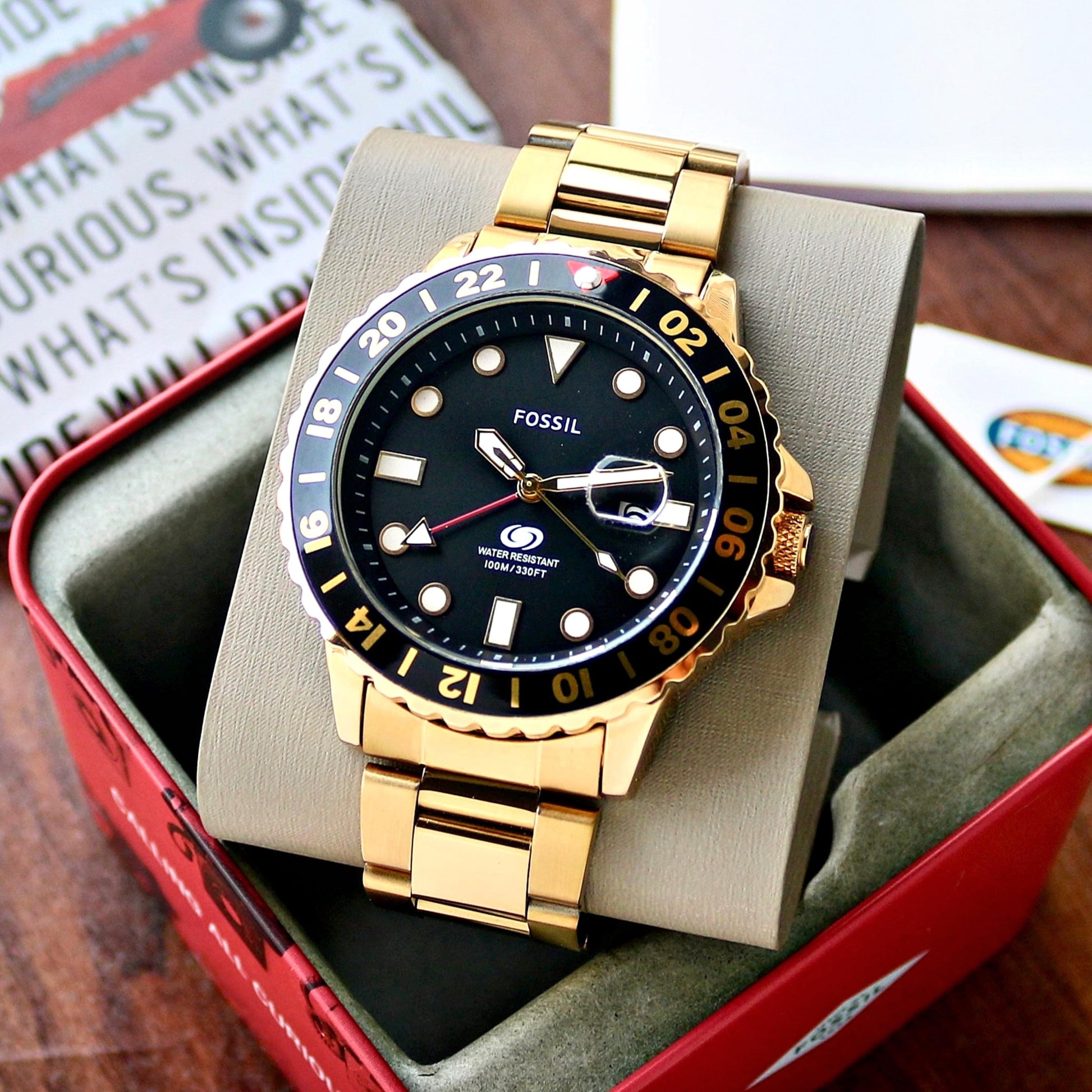 Fossil GMT Gold Series