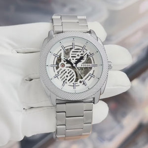 Fossil Machine Automatic Collection in all Silver